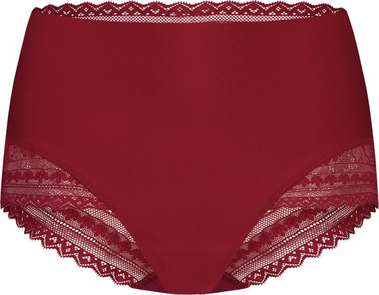 Basics high waist met kant beet red voor Dames | Maat M