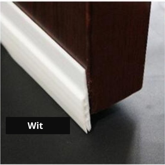 V&P Boudin de porte - Boudin de porte réglable - Boudin de porte autocollant pour portes - Boudin de porte - Coussin anti-tirage - Ruban anti-tirage - Durable - Isolation - Wit - 100 cm x 5 cm