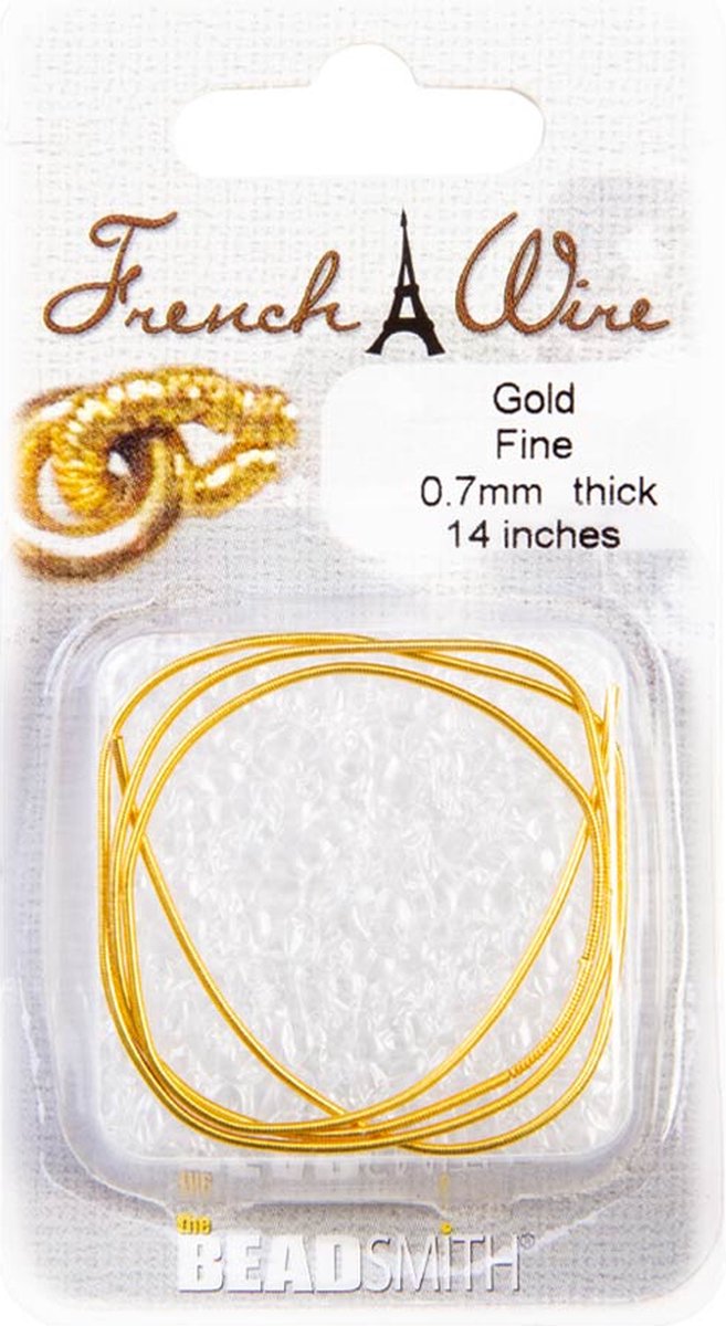 Beadsmith French Wire 0.7 mm Fijn (Goud) 35 cm