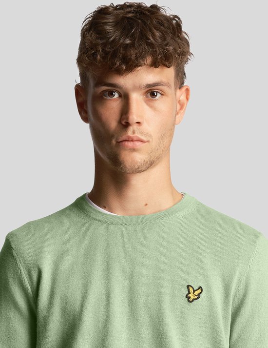 Lyle & Scott Cotton merino crew jumper - glencoe green