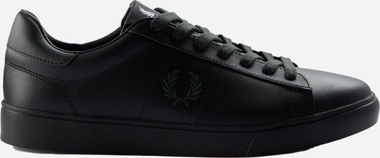 Fred Perry Spencer leather - black night green