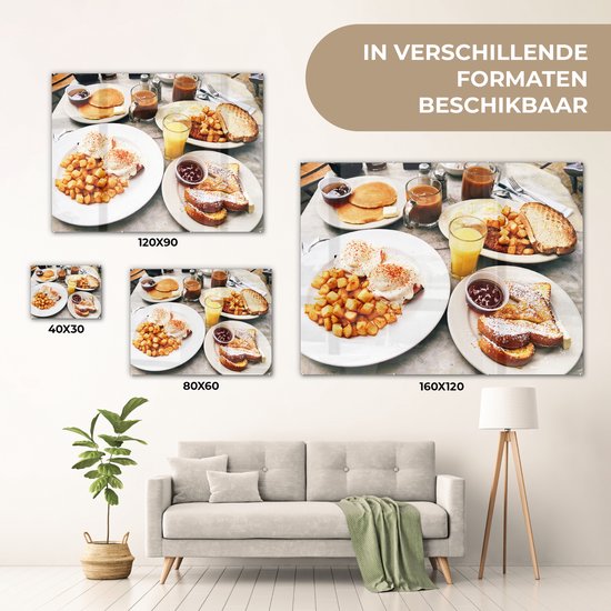 Peinture sur verre - Le brunch du week-end est servi - 40x30 cm - Peintures sur Verre Peintures - Photo sur Glas