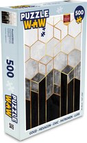 Puzzle Or - Hexagone - Chic - Motifs - Luxe - Puzzle - Puzzle 500 pièces