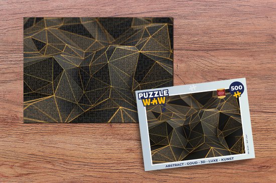 Puzzle Abstrait - Or - 3D - Luxe - Art - Puzzle - Puzzle 500 pièces