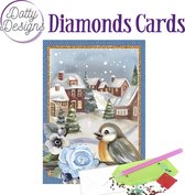 Set van 5 Dotty Design diamond painting winterkaarten