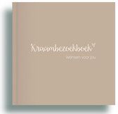 Kraambezoekboek - Kraamvisiteboek - Kraamboek - Kraambezoek invulboek - Kraamvisite invulboek - Kraamvisite boek - Linnen cover
