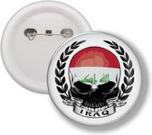 Button Met Speld - Schedel Vlag Irak