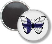 Button Met Magneet - Vlinder Vlag Finland - NIET VOOR KLEDING