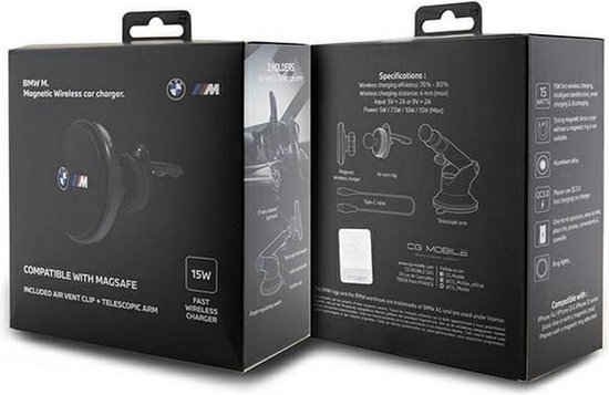 BMW M iPhone 17 Air hoesje Perforated Leer MagSafe BLK