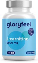 gloryfeel - L-Carnitine 2000 - Merkingrediënt Carnipure® van Lonza - 140 veganistische capsules - 2.000 mg pure L-Carnitine per dagdosering
