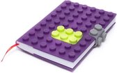 Carnet - avec fermeture - 3D - Violet - Enfants - Papeterie - Carnet - Ligné - Carnet de notes - Couverture en Siliconen - Couverture