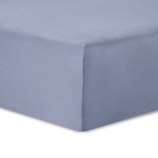 VISION Hoeslaken - Jersey de coton - Extensible, doux et parfaitement ajusté - 140 x 200 cm avec hauteur d'angle de 30 cm pour lit simple - Grijs - Jersey 100% coton