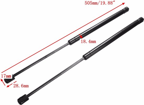 Gasveer Achterklep 1 Paar 560mm 150-450N Auto Gasveren Stang Motorkap