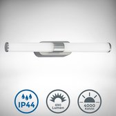 BK Licht - Lampe miroir LED - pour la salle de bain - couleur de lumière blanc neutre - applique - chrome - IP44 - 7W - 40 cm