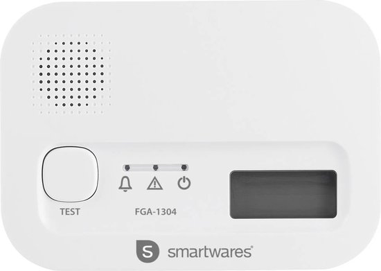 Smartwares Koolmonoxidemelder FGA-13041 - 10 jaar levensduur - BSI Gecertificeerd - CO Melder - Smartwares