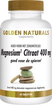 Golden Naturals Magnesium Citraat 400mg (60 veganistische tabletten)