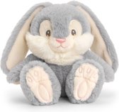 Keel Toys pluche Konijn/haas knuffeldier - grijsblauw - zittend - 15 cm - Luxe Eco kwaliteit knuffels