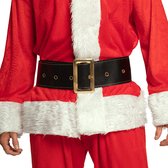 Kerstmannen riem - zwart - 145 cm - volwassenen - kerstman accessoires
