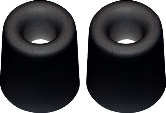 QlinQ Deurbuffer - 2x - deurstopper - zwart - rubber - 50 x 35 mm - schroefbevestiging