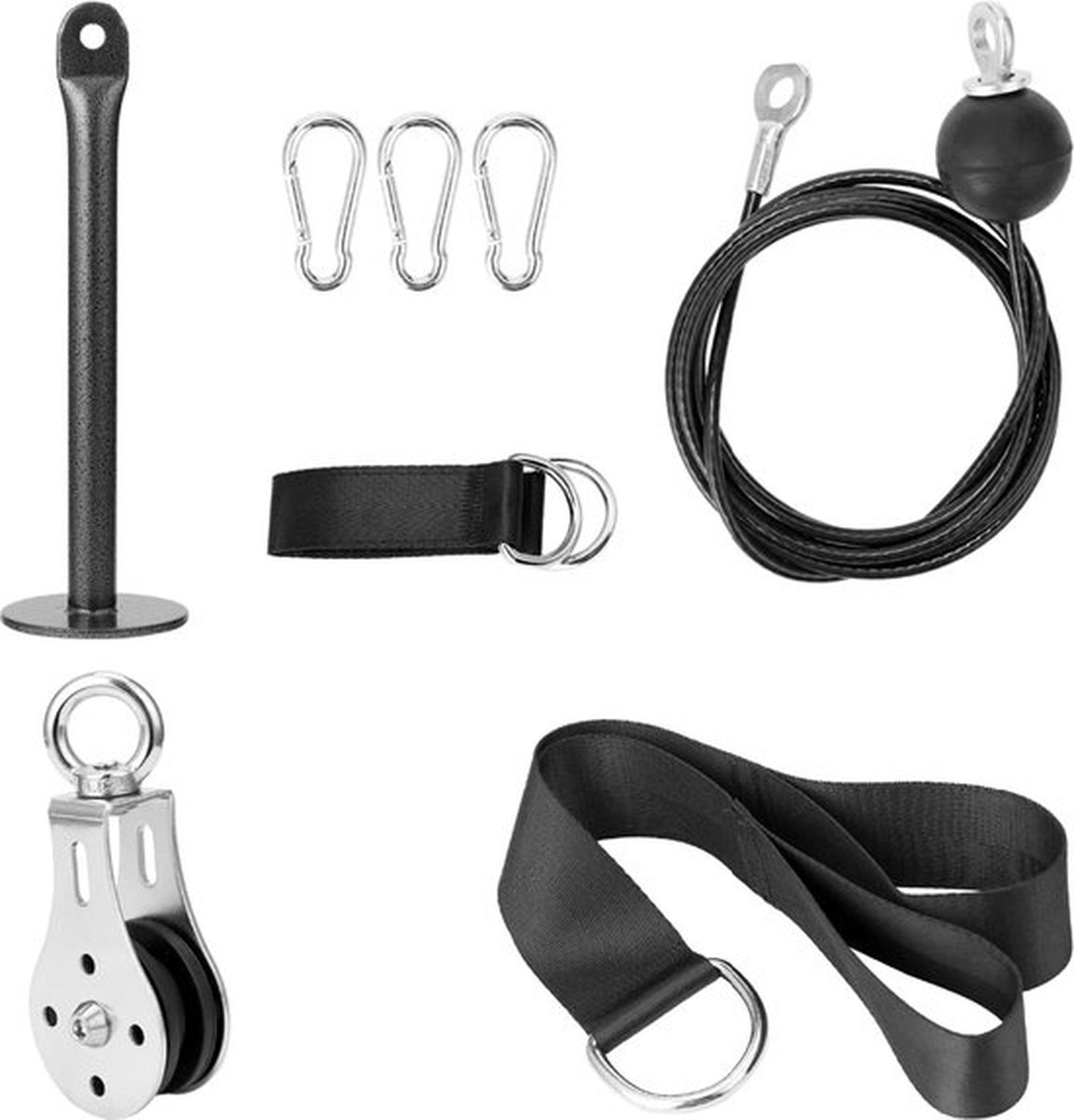 1 Set Touw Training Machines Fitness Touw Nylon Touw Naar Beneden Biceps Touw Bijlage Oefentouw Versterken Kabel Bevestiging C Kabel Nylon Draad Emulsie Staal Geschiktheid