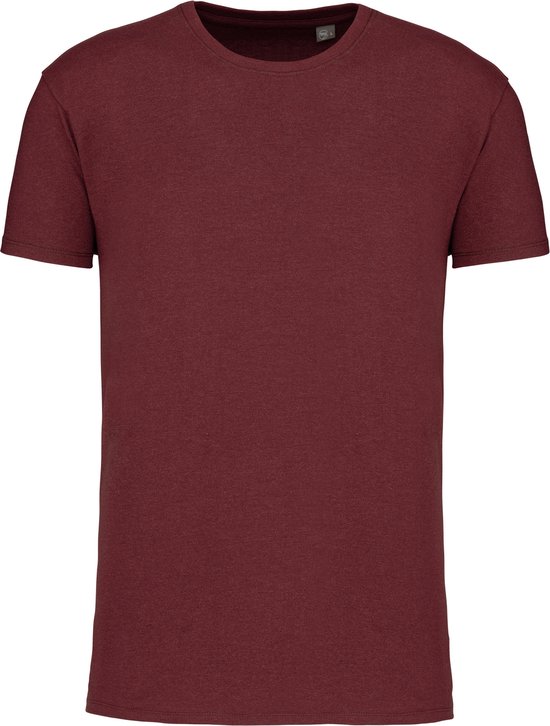 Wine Heather T-shirt met ronde hals merk Kariban maat XXL