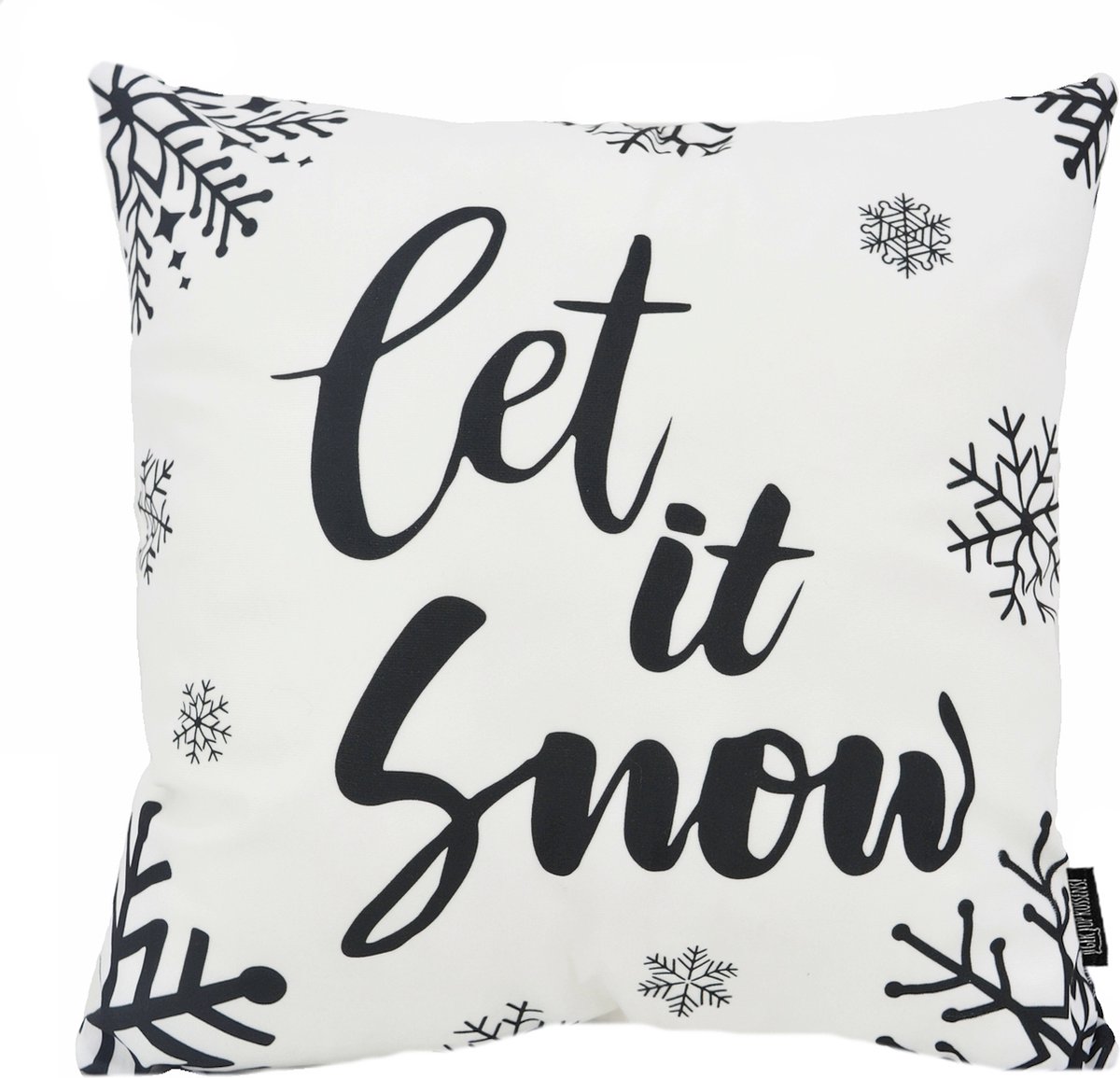 Gek op Kussens! Zwart-Wit Kerst #4 Kussenhoes | Katoen/Polyester | 45 x 45 cm