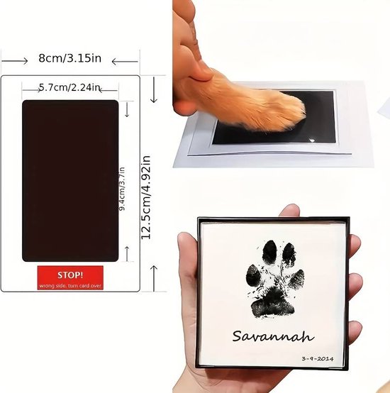 Baby Voetafdruk en Baby Handafdruk Inkt - Babyverzorging Niet-giftige babyhandafdruk Footprint Imprint Kit - babysouvenirs Pasgeboren Footprint - Baby handafdruk - Baby voetafdruk - Kraamcadeau -Babyshower Cadeau - Inktafdruk van Merkloos — afbeelding 4