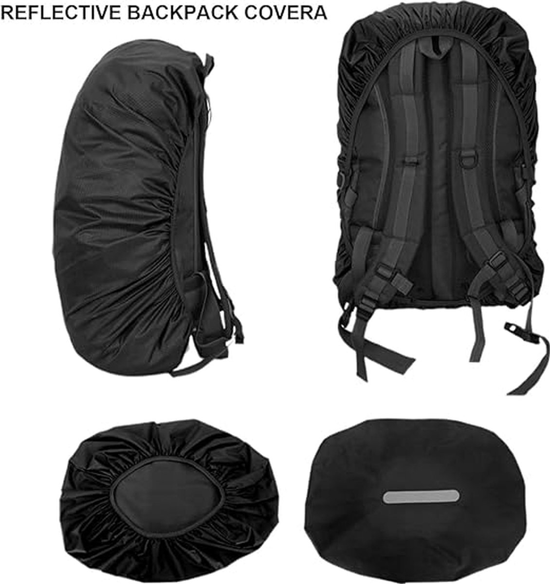 Housse De Pluie Réfléchissante Pour Sac à Dos - Imperméable, Anti-vent, Pliable - Pour Randonnée, Vélo