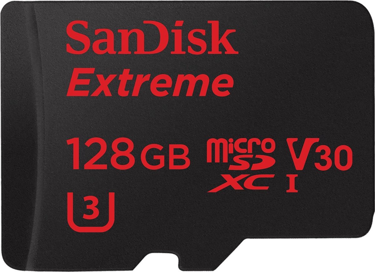 Sandisk Micro SDXC Extreme - 128 GB - Met adapter