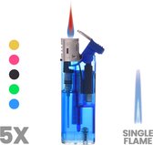 5x PROF Aansteker - Stormaansteker - Aansteker windproof - Aanstekers wegwerp - Gasaansteker - 5 Kleuren