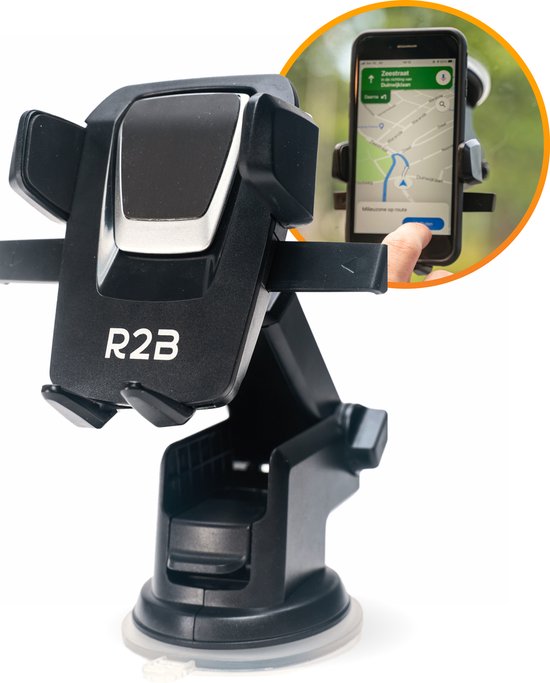 R2B® Telefoonhouders Auto Zuignap - Voor Raam en Dashboard - Gsm Houder Auto - Accessories - Auto Telefoonhouder - Model Beemster