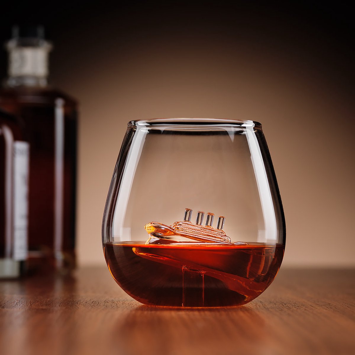 Ingenious Gifting Glas met Zinkend Schip - Whiskyglas - 610ML - 94131