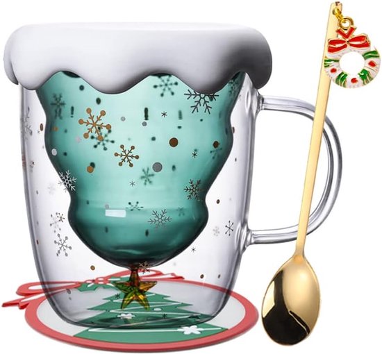6 koffieglazen, 300 ml, met handvat, koffiemok, theeglazen, latte macchiato- glazen
