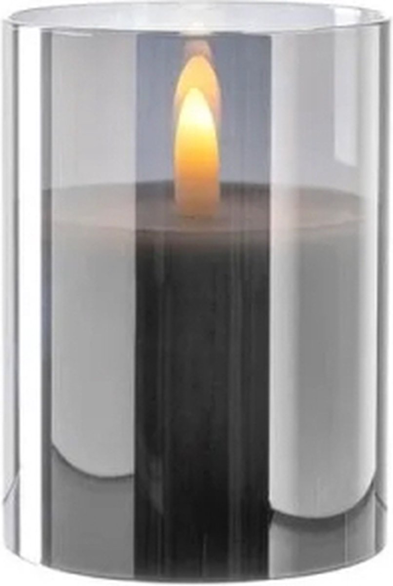 Leonardo Palazzo Kaars 10 x 8 cm met ledverlichting zilver