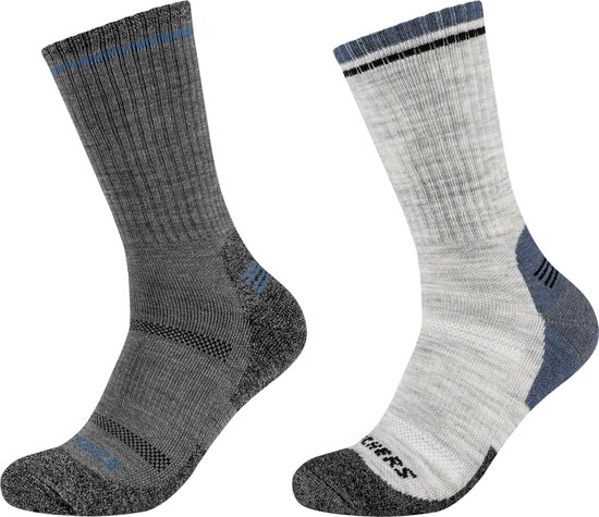 Skechers 2PPK Men Trail Wool Socks Mannen, Sokken, maat: