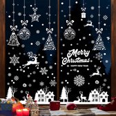 192 raamafbeeldingen Kerstmis, zelfklevend, sneeuwvlokken, raamdecoratie, Kerstmis, pvc, kerstdecoratie, raam, winter, herbruikbaar, als decoratie voor Kerstmis