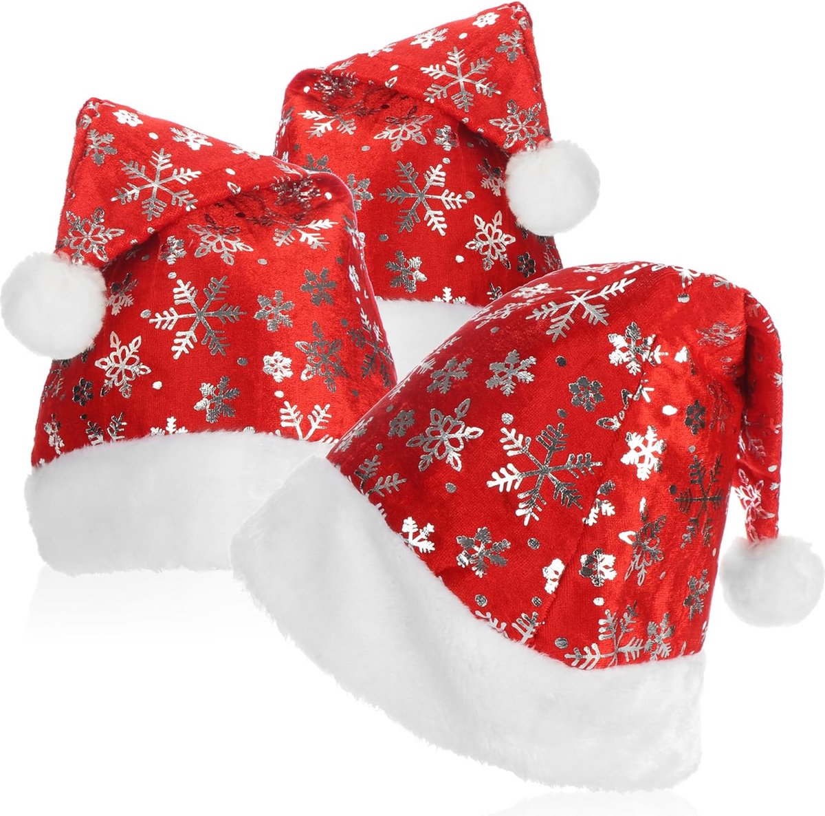 Bonnet De Père Noël En Velours Peluche Pour Adulte - Épais Et Chaud - Cadeau De Noël Festif