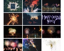 Huurdies - Nieuwjaarskaarten - Zonder jaartal - 10x15 cm - Afbeeldingen