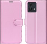 Coverup Book Case - Geschikt voor Motorola Moto G84 Hoesje - Pink