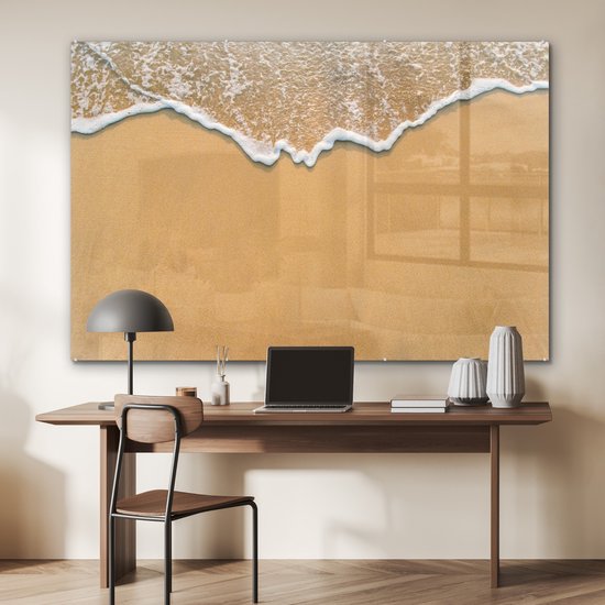 MuchoWow® Peinture sur verre 180x120 cm - Peinture sur verre acrylique - Plage - Été - Mer - Photo sur verre - Peintures