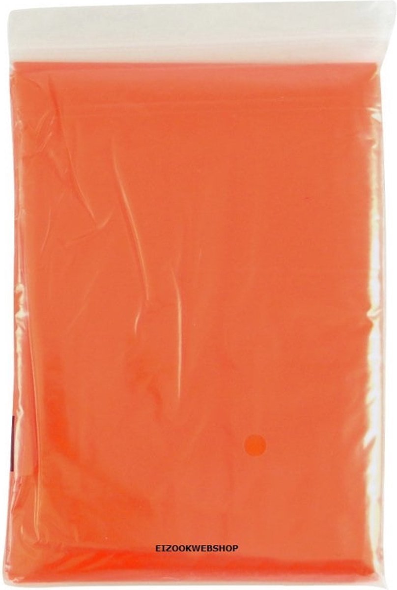 500 stuks wegwerp poncho transparant Oranje| Regen | Festival | wandelen | evenement
