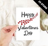 Valentijns liefdes kaarten ansichtkaarten happy valentines day - 25 stuks A6 formaat enkele kaart excl. envelop - particulieren bedrijven cadeau wenskaarten wholesale