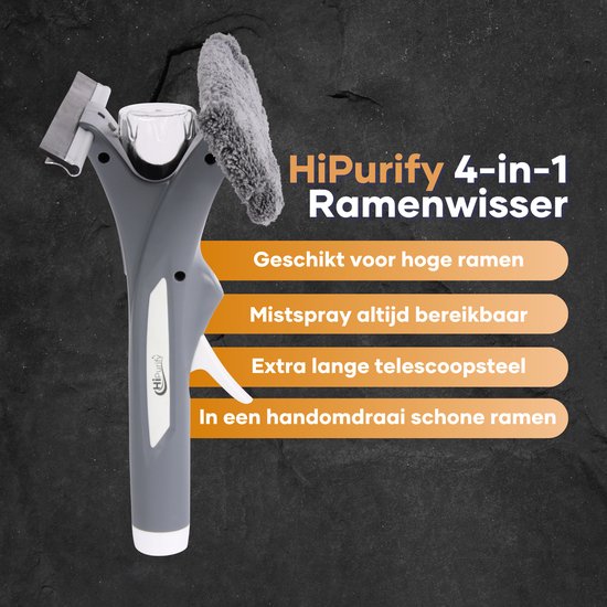Leifheit Click Systeem 4-in-1 Raamwisser en Kozijnwisser met