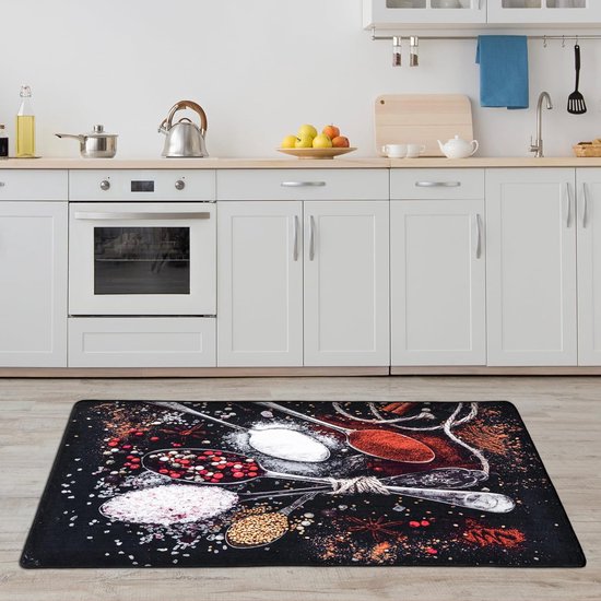 Kitchen Rug Non Slip Kitchen Runner Washable Kitchen Rug Black Kitchen Mat Black bol