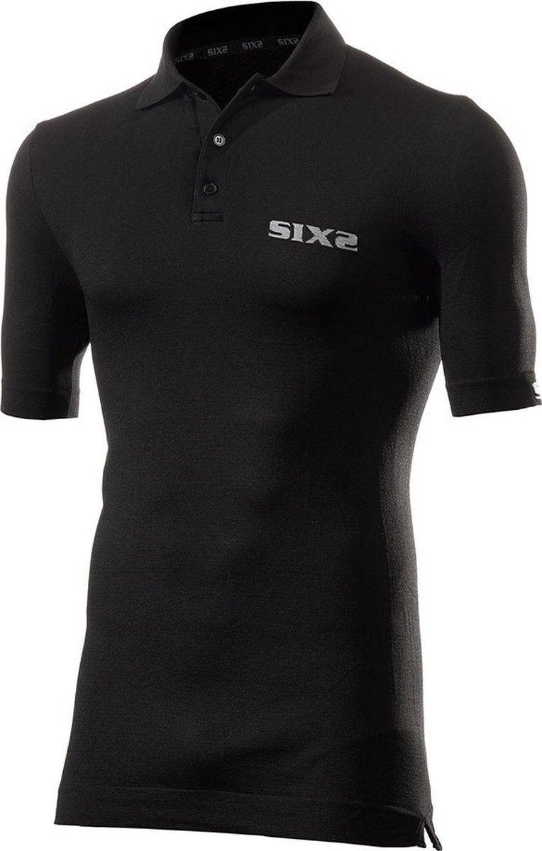 Sixs Korte Mouw Polo Shirt Zwart S Man