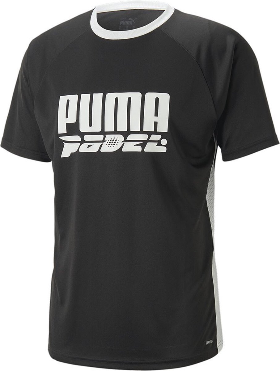 Puma Teamliga Logo T-shirt Met Korte Mouwen Man Zwart