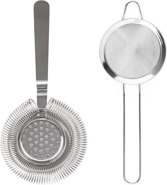 Cocktail strainer, barzeef van roestvrij staal geschikt voor alle shakers, hoogwaardige baraccessoires