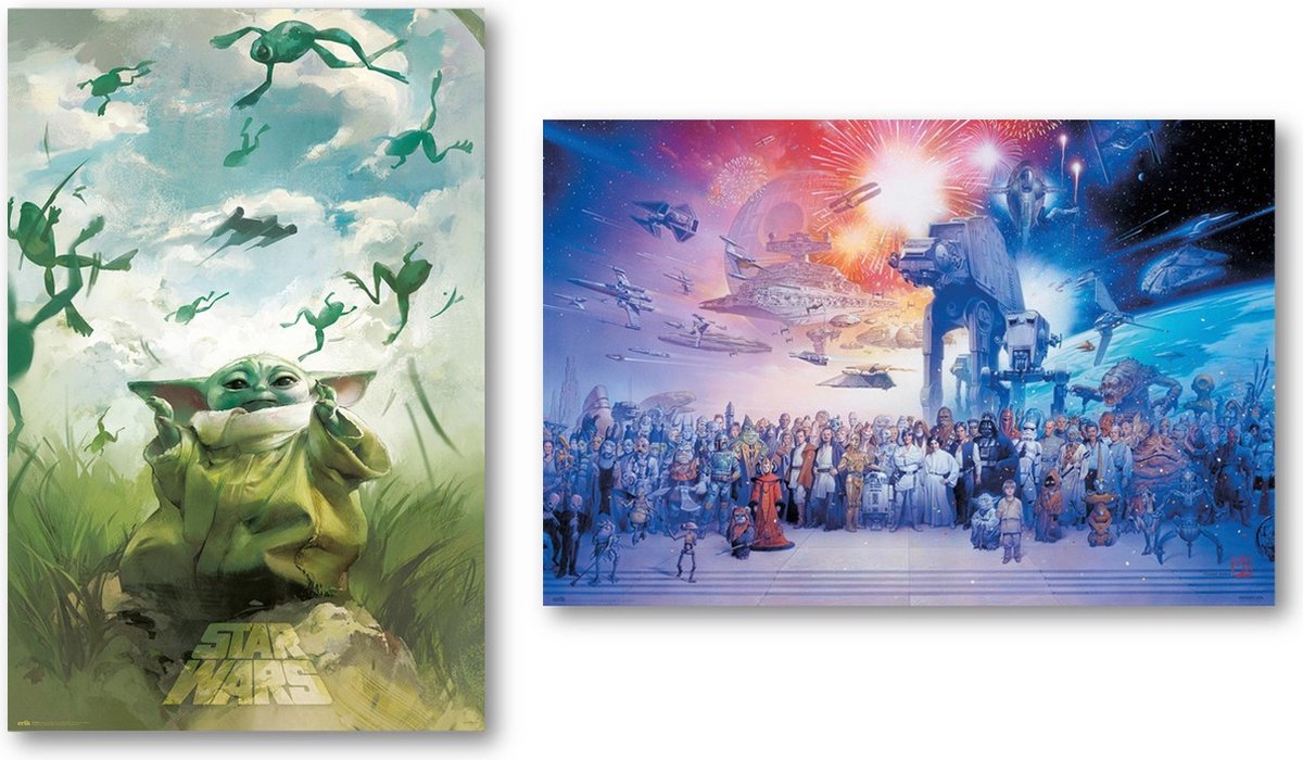 Posterpoint Star Wars poster - Set van twee posters - Star Wars Universe - Mandalorian - Formaat 61 x 91,5 cm Multi