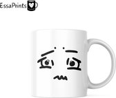 EssaPrints Mok - Stressed Face Mok - Emoji Mok - Schattig Mok - Cadeau Mok - Moederdagscadeau - Verjaardagscadeau - Koffiemok - Coffee Mug - Mug - Gift Mug - Kerstcadeau