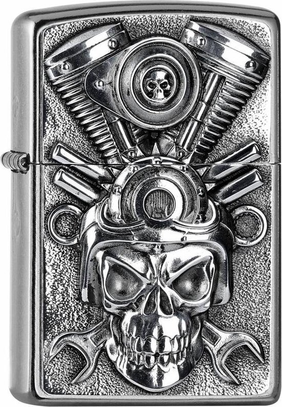 Zippo Aansteker 60001309 Surround benzine-aansteker, messing, roestvrijstalen look, 1 x 3,5 x 5,5 cm